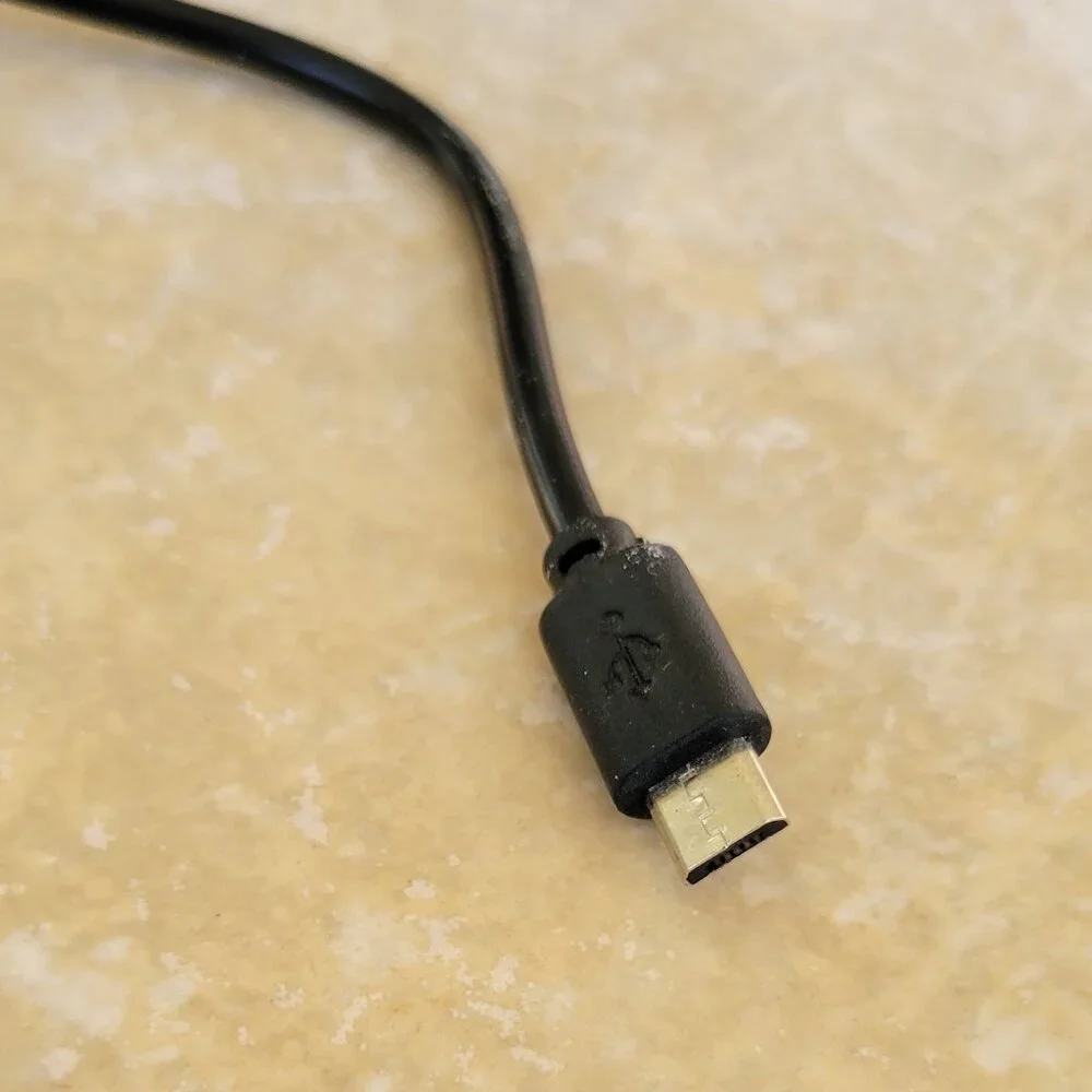 Short USB to Micro USB Cable, 1 Foot, Black